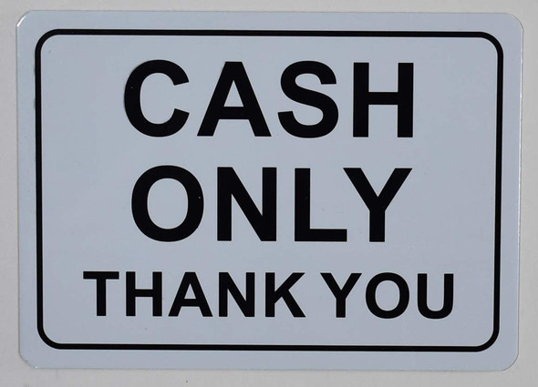 Cash only Sign