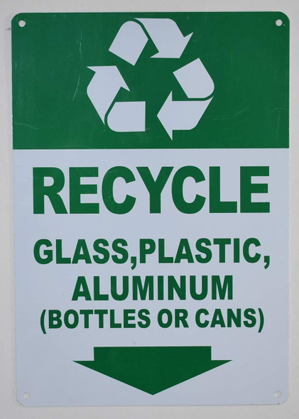 glass recycling sign