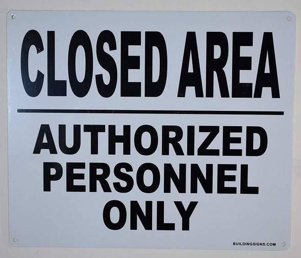 Aluminium-Schild „Authorized Personnel Only“ – 25,4x17,8 Cm, Wetterfest, Do Not Enter