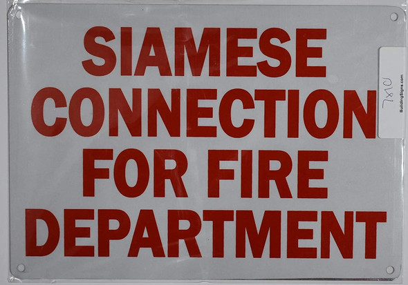 Siamese Connection for FIRE DEPT Signage