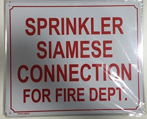 SPRINKLER SIAMESE CONNECTION FOR FIRE DEPT Signage