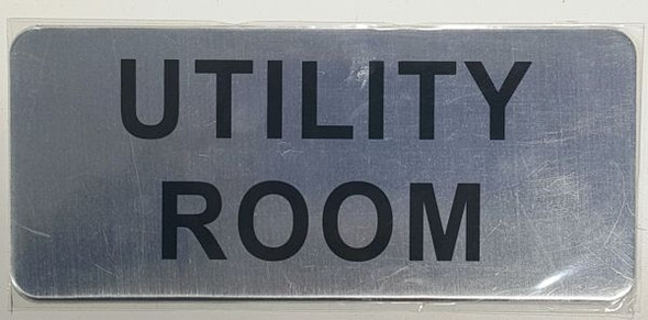 UTILITY ROOM SIGNAGE - BRUSHED ALUMINUM - The Mont Argent Line