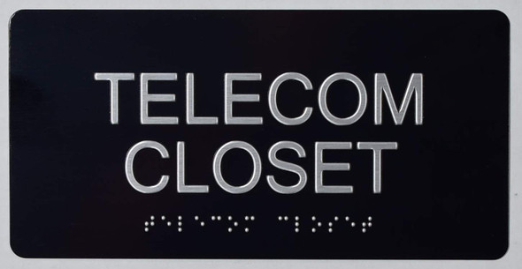 Telecom Closet Sign -Tactile Signs-The Sensation line Ada sign