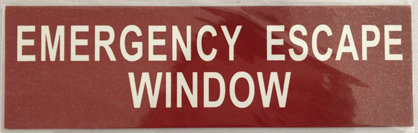 EMERGENCY ESCAPE WINDOW Signage