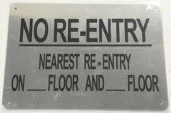 NO RE-Entry ON This Floor