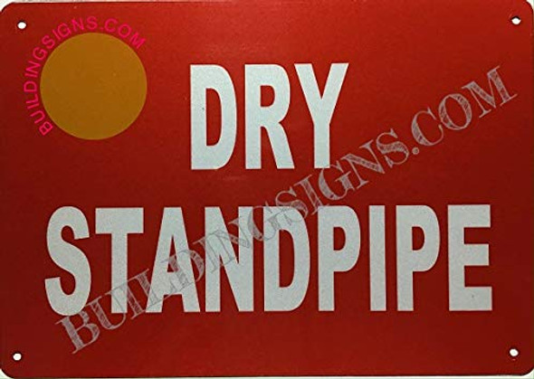 Dry Standpipe Signage (Aluminium, Reflective,  )