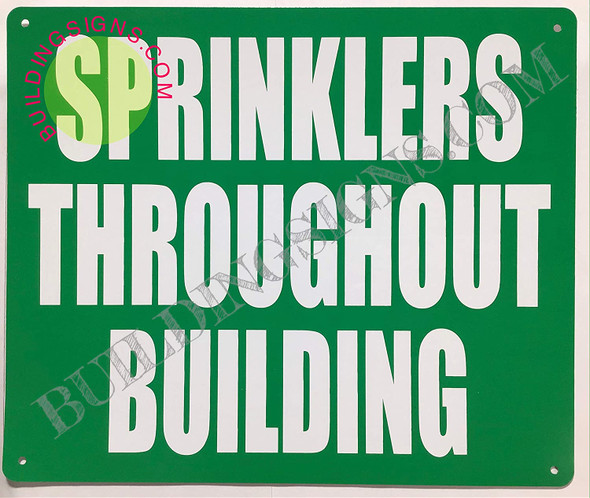 SIGN SPRINKLERS Throughout Building