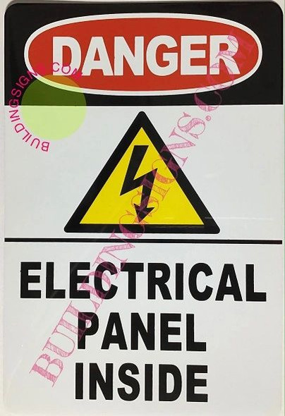 Danger Electrical Panel Inside Sign