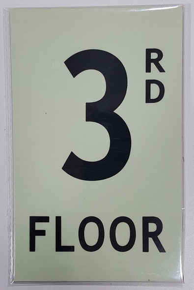 Floor number Sign/ GLOW IN THE DARK "FLOOR NUMBER" Sign