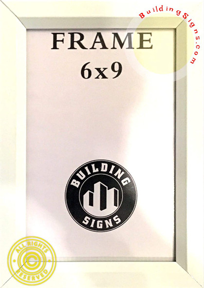 White Elevator Inspection Certificate Frame (Heavy Duty - Aluminum)