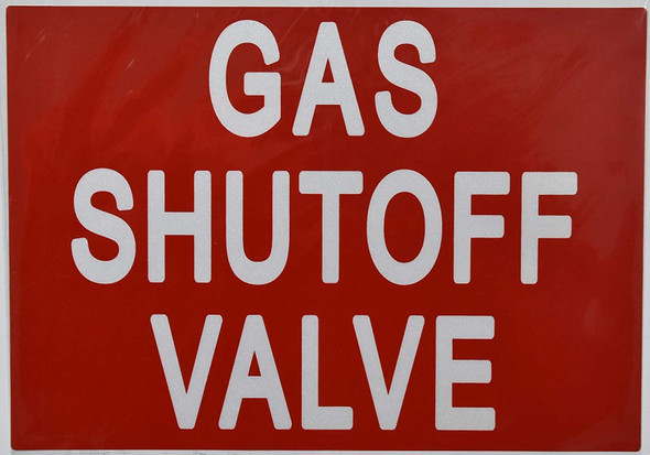 Gas Shut-Off Valve Sticker Signage