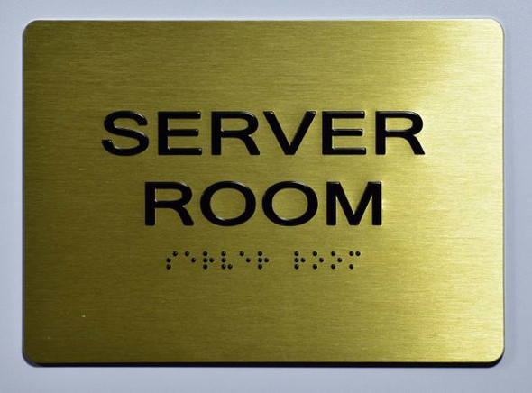 Server Room SIGN Tactile Signs  Ada sign