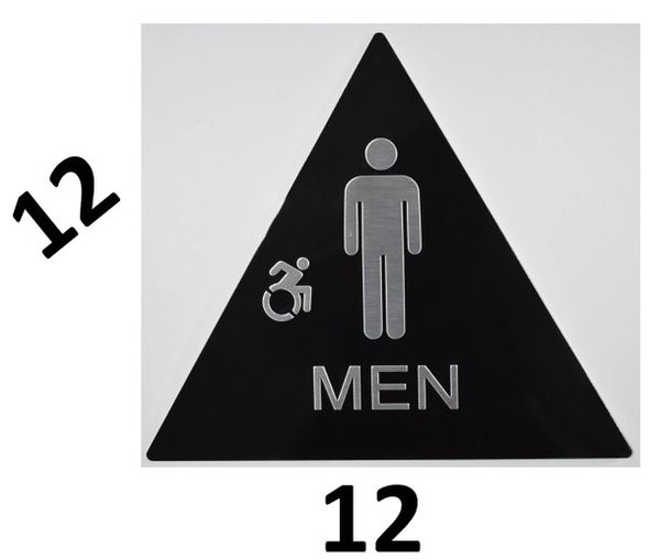 CA ADA Men Restroom accessible Sign -Tactile Signs  The Sensation line Ada sign