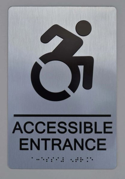 Accessible Entrance ADA-Sign -Tactile Signs The sensation line Ada sign