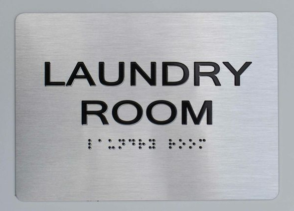 Laundry Room - ADA compliant sign.  -Tactile Signs The sensation line  Braille sign