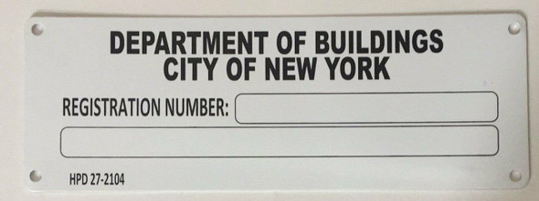 HPD-Building Registration Number