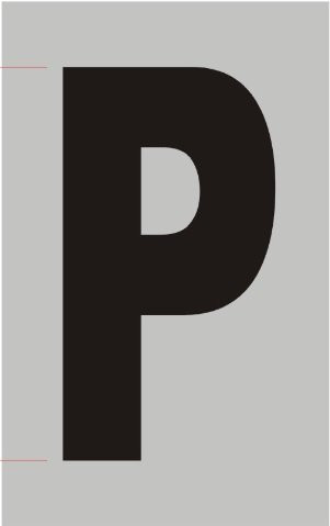 Apartment Number Sign  - Letter p