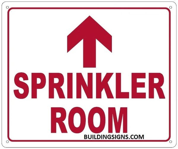 SPRINKLER UP ARROW ROOM Dob SIGN