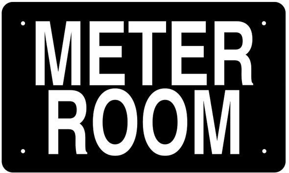 METER ROOM SIGN (BLACK Aluminium rust free)