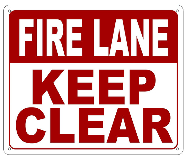 FIRE LANE KEEP CLEAR Sign