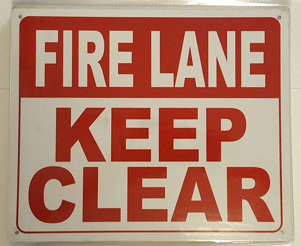 FIRE LANE KEEP CLEAR Signage