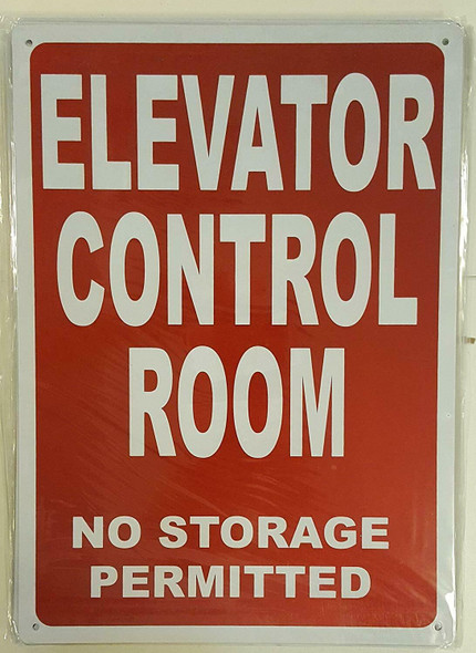 ELEVATOR CONTROL ROOM Signage