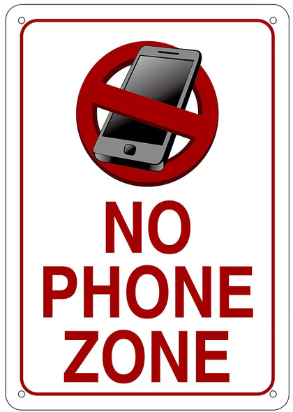 NO PHONE ZONE Sign