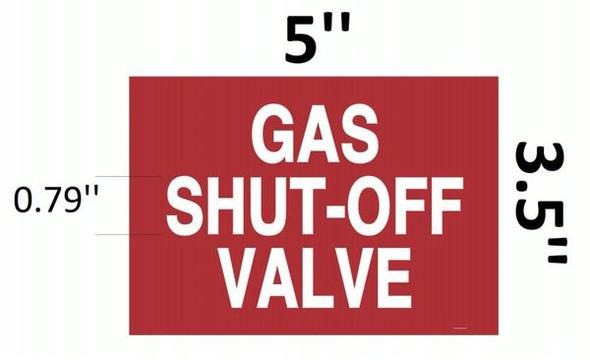 GAS SHUT-OFF VALVE SIGNAGE