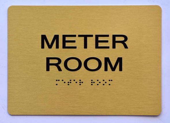 Meter Room SIGN Tactile Signs  Ada sign