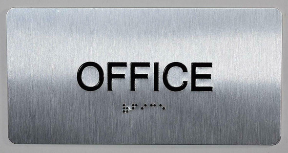 Office Sign -Tactile Touch Braille Sign - The Sensation line -Tactile Signs Ada sign
