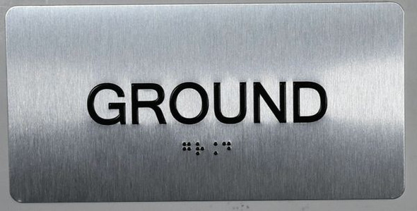 Ground Floor Sign -Tactile Touch Braille Sign - The Sensation line -Tactile Signs  Ada sign