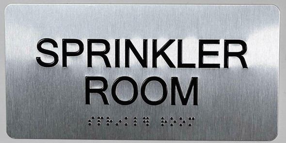 Sprinkler Room Sign -Tactile Touch   Braille sign - The Sensation line -Tactile Signs  Braille sign