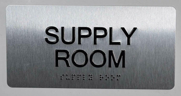 Supply Room Sign -Tactile Touch   Braille sign - The Sensation line -Tactile Signs   Braille sign