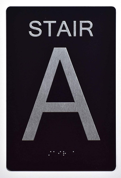 Stair A SIGNAGE -Stair Number SIGNAGE Black