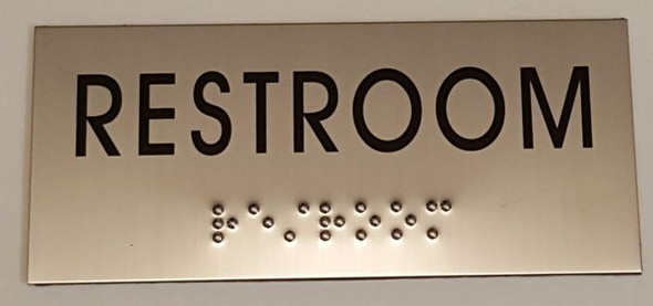 RESTROOM Sign -Tactile Signs    Braille sign
