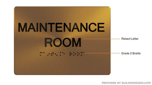 Maintenance Room Sign -Tactile Signs Tactile Signs   The Sensation line  Braille sign