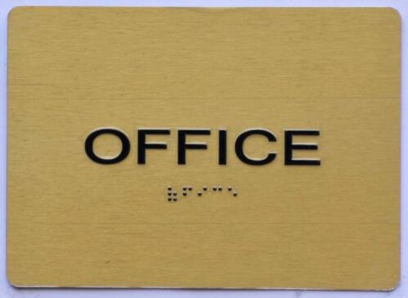 Office Sign -Tactile Signs Tactile Signs   The Sensation line  Braille sign