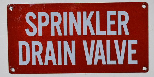 Sprinkler Drain Valve Signage