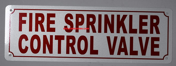SIGN fire Sprinkler control  Valve