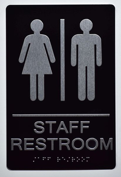 STAFF Restroom Sign ADA Tactile Signs   Ada sign