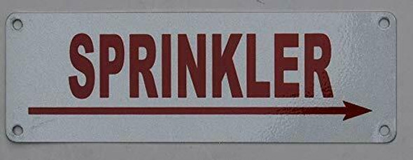 Sprinkler Right Arrow Sign ,