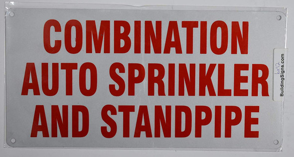 combination auto sprinkler and standpipe sign