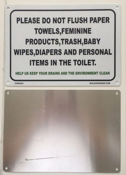 PLEASE DO NOT FLUSH PAPER TOWELS Signage