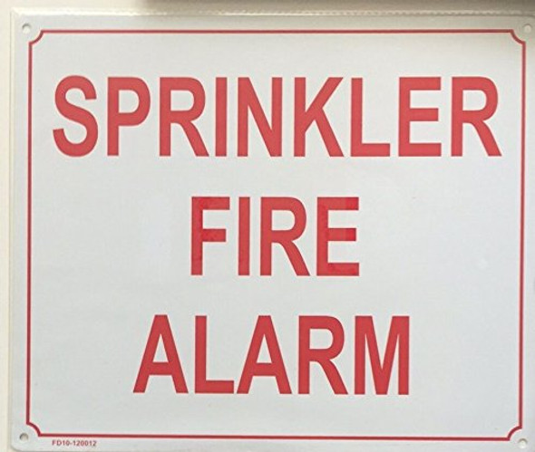 SPRINKLER FIRE ALARM SIGN