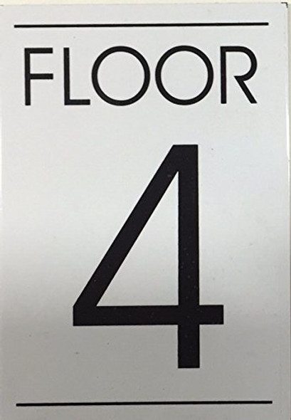 FLOOR NUMBER SIGN  - 4TH FLOOR SIGN