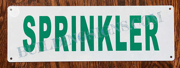 Sprinkler Sign  White