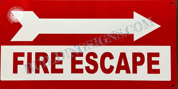 FIRE Escape Signage Right Arrow