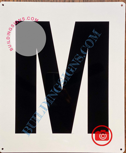 Large Letter M -Metal Signage - Parking LOT Signage