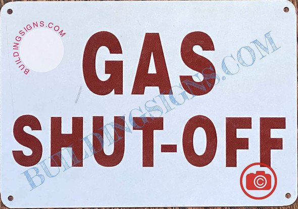 Gas Shut-Off Signage