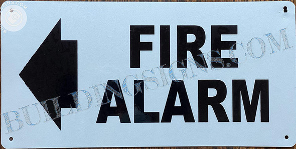 FIRE Alarm  Arrow Left Singange